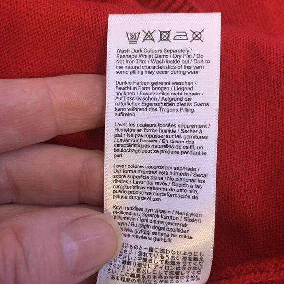 Joules Knitwear Poppy Tunic Sweater, Red With Gray Stripe Up Back, Womens Size 8 - Picture 10 of 10